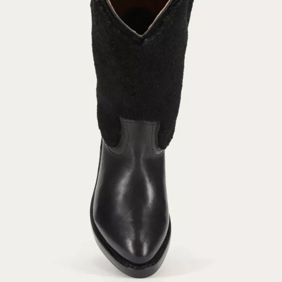 Frye Billy Leather Shearling Cowboy Boots $498 - Picture 3 of 6